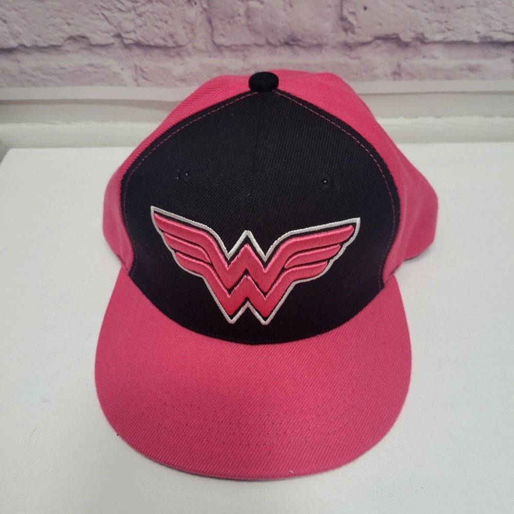 Six Flags Wonder Woman Pink Baseball Cap Hat DC Comics Snapback Exclusive Texas